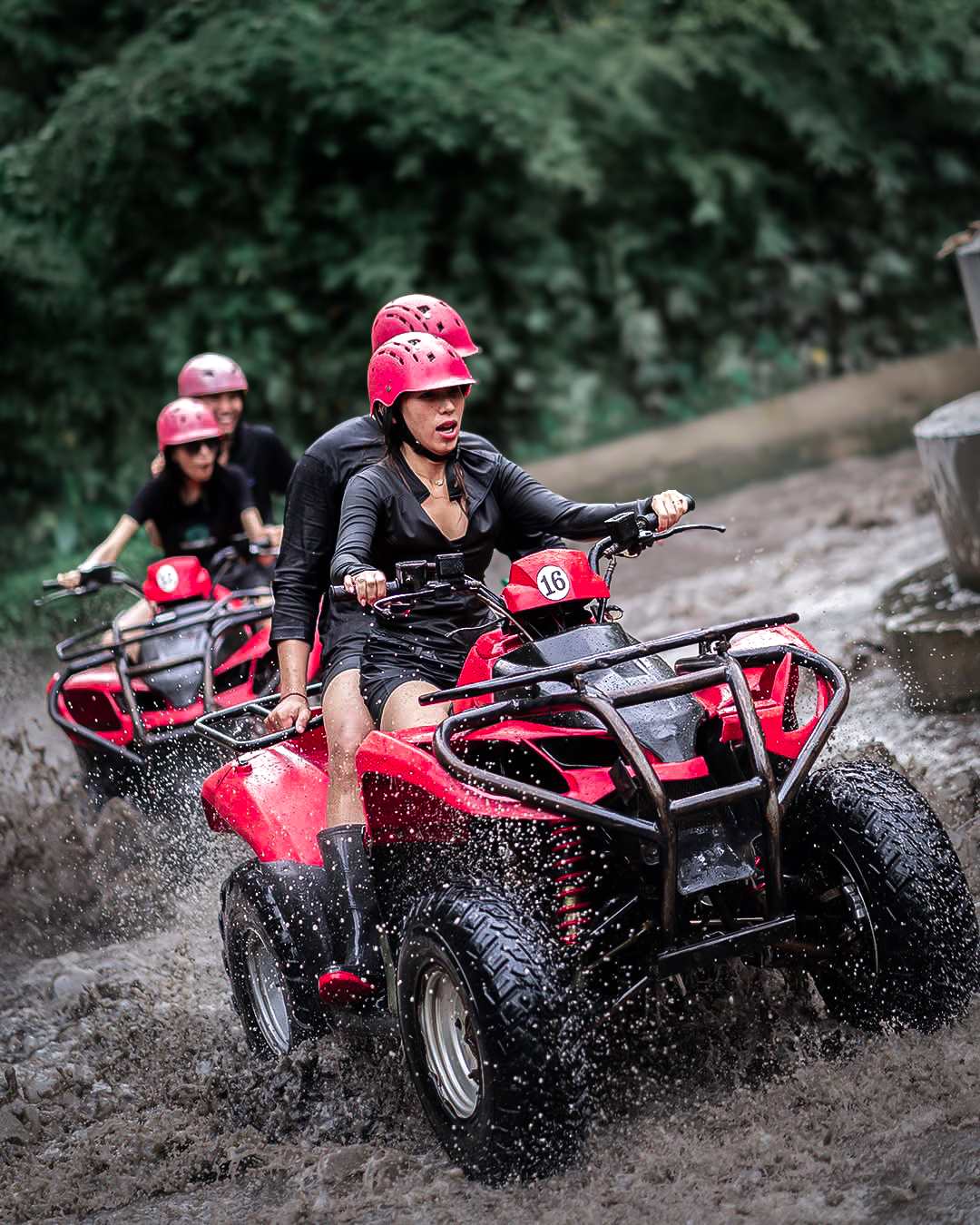 Bali ATV adventure through jungle and ricefields
